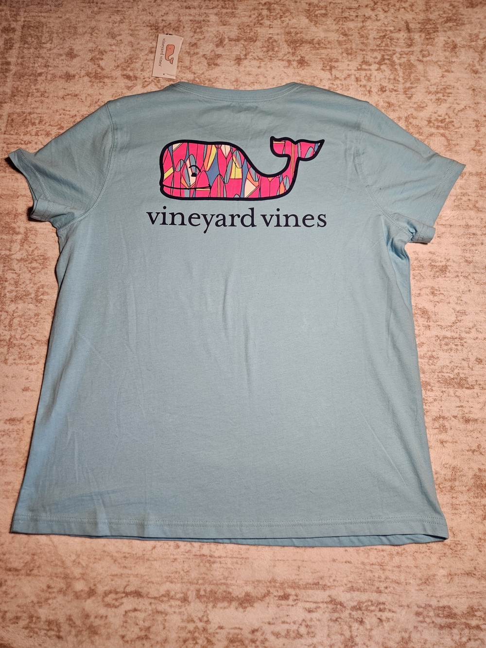 Vineyard Vines Women’s Light Blue Pocket Tee - Picture 2 of 4
